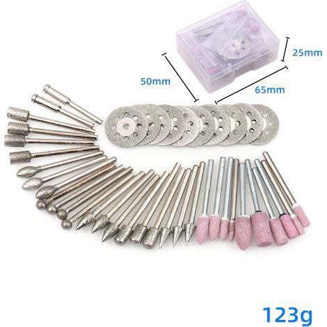 Disques de coupe en acier rapide, petits jeux de lames de scie, lames de scie en acier inoxydable, meules abrasives, disques de coupe en résine, petites meules de polissage, jeu de 42 pièces.