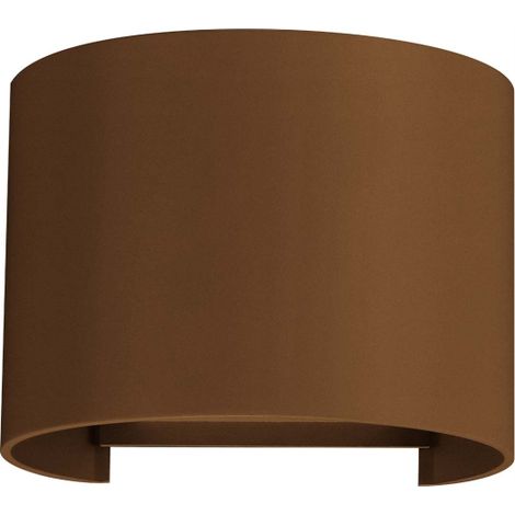 Applique LED da Parete Lek R Wall 6,8W Luce Regolabile 0-120° 2700K Corten Texture IP54 per Interni ed Esterni - Beneito & Faure