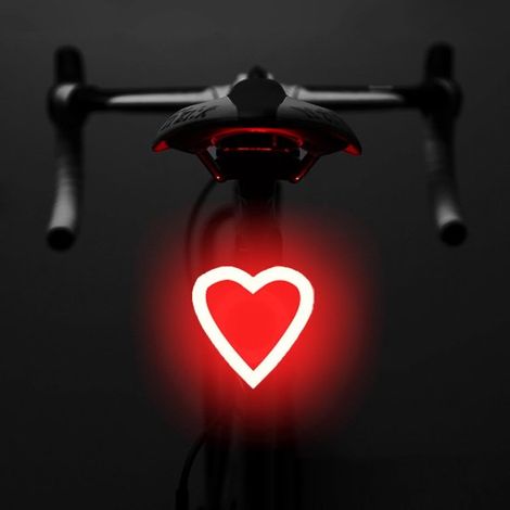 Luces traseras para bicicleta, aptas para paseos nocturnos - Corazón (1/4)