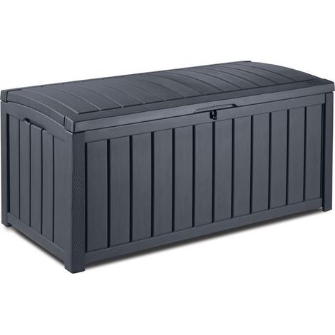 Keter Glenwood baule cassapanca per esterno e interno effetto doghe legno 128 cm (1/10)