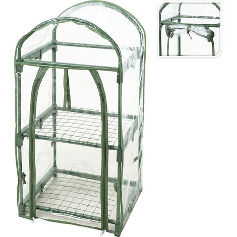 PROGARDEN invernadero 2 pisos 50x45x84 cm , Invernadero 50 x 45 x 84 cmIdeal para cultivar varios vegetales, este invernadero encontrará su lugar en su terrazaGracias a la