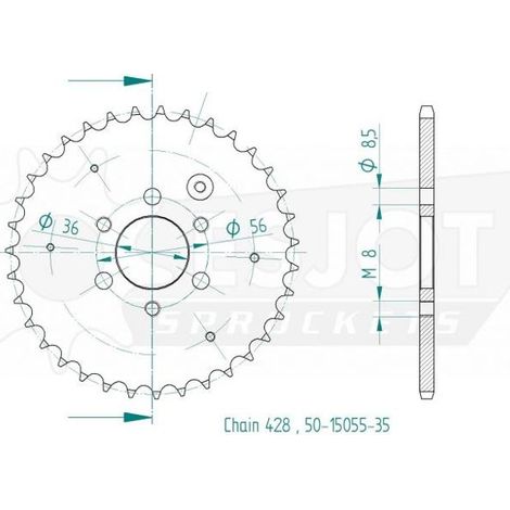 Couronne Acier Aeon-MZ - 428 - 28 Dents - Made in Germany