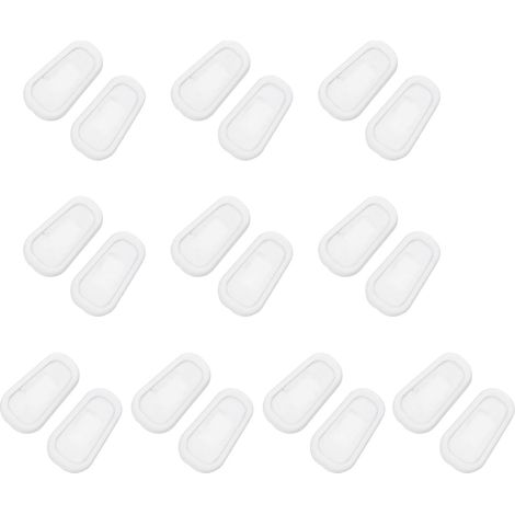 Plaquettes nasales antidérapantes en silicone Healeved, coussinets nasaux souples, blanches, pour