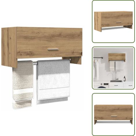 vidaXL Kleiderschrank Artisan-Eiche 70x32,5x35 cm Holzwerkstoff (1/5)