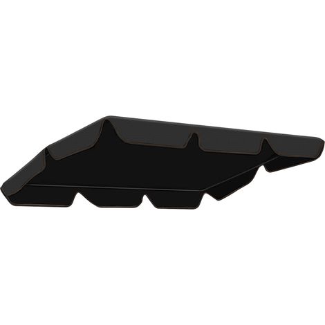 Housse de toit imperméable 420D pour balancelle 3 places - Toit de rechange universel - Protection solaire et coupe-vent - 210 x 145 cm (1/2)