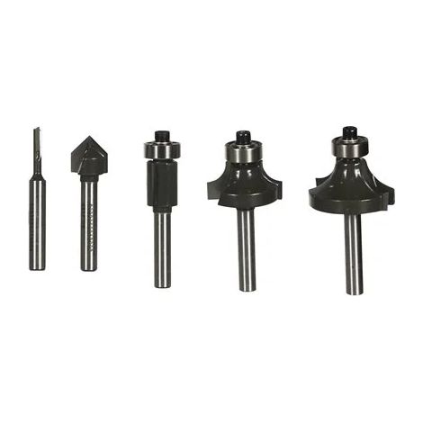 Ryobi RAKRBS5 Kit 5 Frese 6mm Legno Diritta Scanalatura Arrotondata