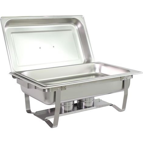 Chafing Dish/Buffet Chauffant/Réchaud - Acier Inoxydable - 9 litres - 1 Compartiment - 0008138 (1/5)