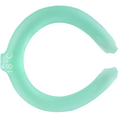 Collier réfrigérant réutilisable, tube de refroidissement dissipateur de chaleur, tour de cou rafraîchissant portable pour l'été, vert, sans gel, lavable (1/5)