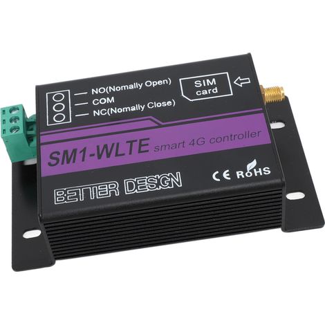 Contrôleur d'accès mobile SM1 WLTE EA avec sonde 4G, ouvre-portail, alarme de température et d'humidité, application, contrôleur de sortie relais, prise UE 100-240 V