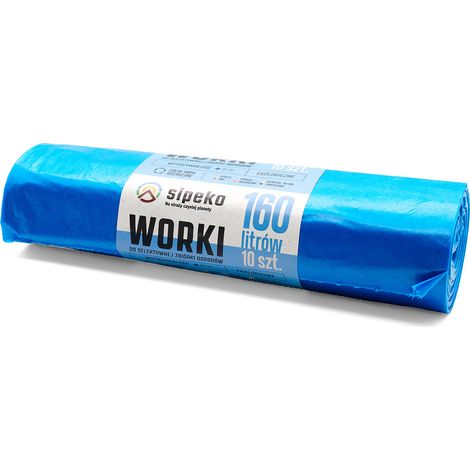 Sacchi per rifiuti 160 l blu LDPE a'10 pezzi