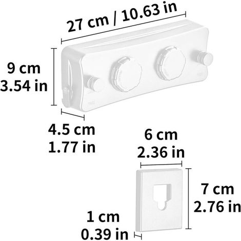 (Deux Lignes, Blanc)Séchoir à Linge rétractable Robuste Fixation Murale Facile à accrocher Verrouillage par Suspension pour