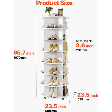 Étagère à chaussures rotative à 7 niveaux avec roulettes (1/5)