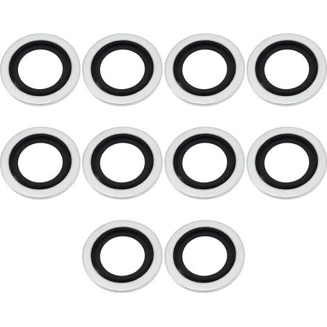 Lot de 10pcs Joints de Bouchon de Vidange d'huile Remplacement 110265505R 6079970345 8200641648 3121867 Compatible avec en Alliage d'aluminium (1/5)