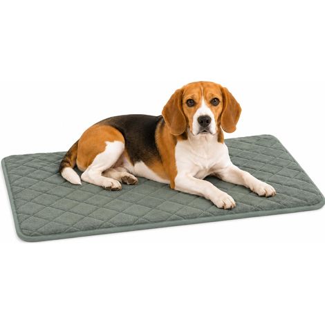 Panier Chien - Coussin Chien et Chat orthopédique Vert - Couchage idéal pour Cages métalliques - 85,5x51x2cm (1/5)