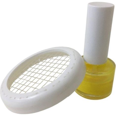 Marca regine – 1 flacone di colore con retina fermaregina giallo 4cc