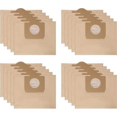 20 bolsas para aspiradora compatibles con aspiradoras Kärcher WD3/MV3/2201/2204/2504. Alternativas compatibles con bolsas de filtro 6.959-130.0.