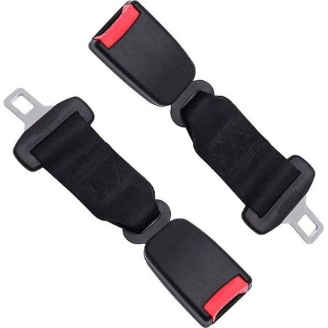 Ceinture Sécurité Voiture,Lot de 2 Rallonge Ceinture De Sécurité Voiture,avec Boucles de Verrouillage Réglables Universelles (1/4)