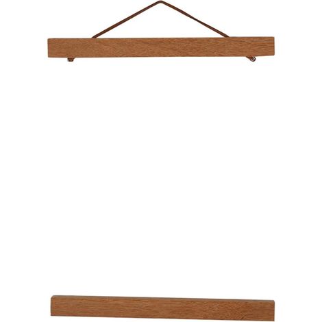 Affiche Cintre Affiche Cadre Moderne Magnétique en Bois Cadre Photo DIY Affiche Personnalisée Défilement Imprime Oeuvre Cintre Bois De Teck(21cm) (1/5)