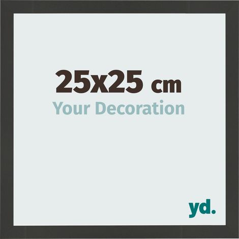 yd. - Cadre photo 25x25 - Noir Grain de Bois - MDF - Bologna (1/5)