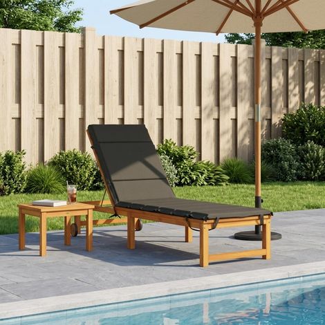 Cuscino per Lettino GEMERT 100% Poliestere Antracite vidaXL (1/5)