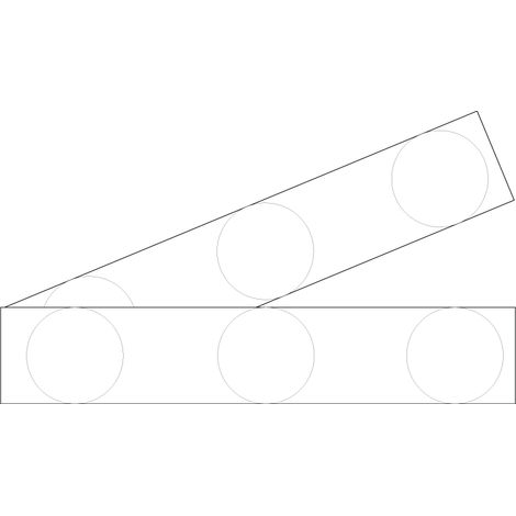 Lot 2 bandes 52mm x 1m - Ronds Blanc - 4640037 (1/2)
