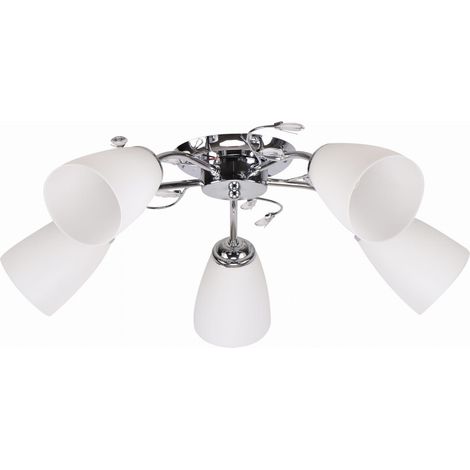 Lampadario Ursella 5 luci E14 bianco/cromo Candellux (1/3)