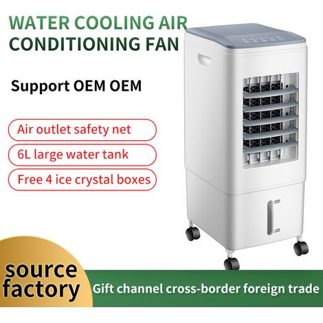 Rafraîchisseur d'air portable 6 L – Climatiseur évaporatif silencieux avec télécommande et minuterie, 3 vitesses