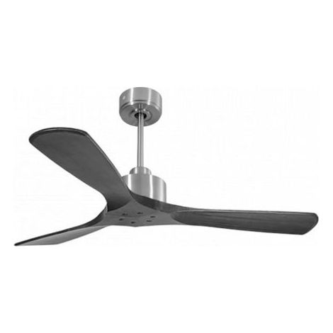 Modulo Slim de Klassfan - Ventilateur de plafond et destratificateur moteur DC chrome et pales bois noir 25 à 40 m²