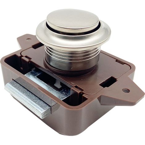 SABIR Loquet de meuble à boutons pour camping-car, caravane, camping-car, marron argenté (1/5)