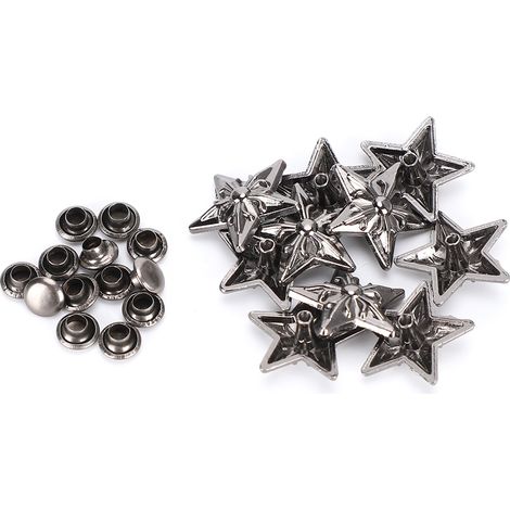 50 lots de clous en forme d'étoile à cinq branches à faire soi-même pour la fabrication d'accessoires de chaussures en forme d'étoile à cinq branches (16 mm) (1/5)