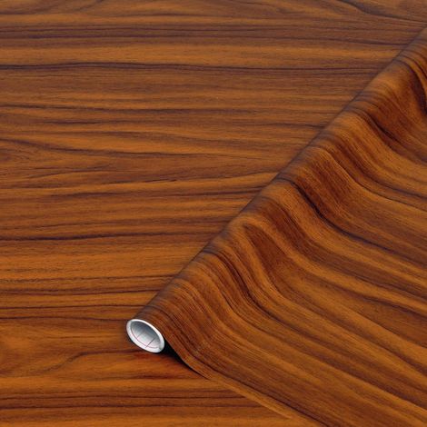 Wood Effect Brown Vinyl Washable Peel & Stick Self Adhesive 2m x 67.5cm (1/4)