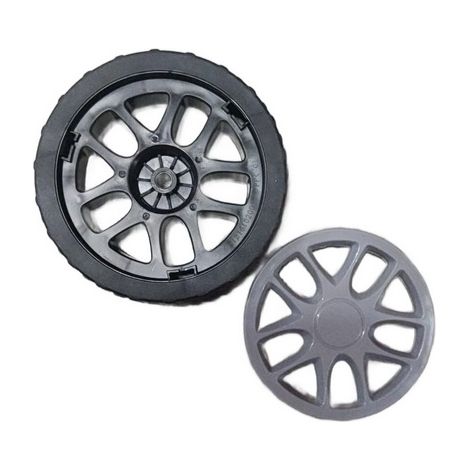 Rueda Delantera + Tapa para cortacesped compatible con Dlm1600E