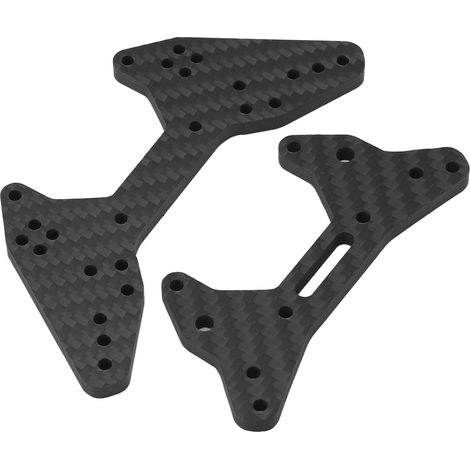 Amortisseur avant/arrière tour noire fibre de carbone plaque exquise pour ARRMA 1/7 RC voiture épaisseur 5mm (1/5)