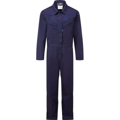 Mono de trabajo para mujer con cremallera frontal, modelo clásico C184 S Azul Marino