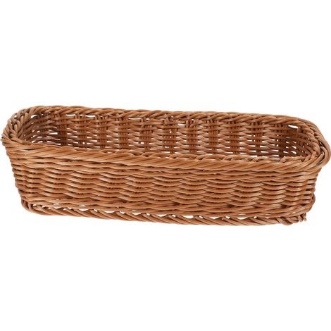 Panier Tressé Imitation Rotin Panier De Rangement pour Couverts Fruits Et Articles Divers pour Cuisine Salle à Manger