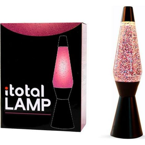ITotal XL2344 Lampe à Lave 36 cm avec Base Noire et Paillettes