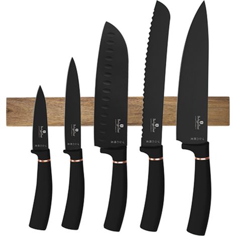Zestaw 5 noży kuchennych Z listwą berlinger haus BH-2884 rosa negra (1/2)