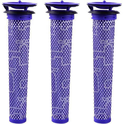 Filtre pour Dyson V8 V7 V6 DC62 Aspirateur Filtre Mélange de Matériaux Standard Bleue, Lot de 3 (1/5)