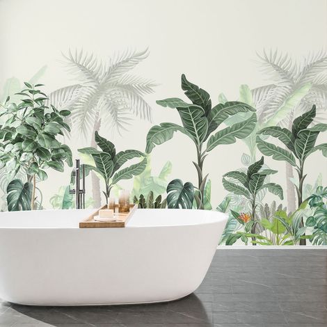 Papier peint panoramique - Plantes tropicales - 130 cm x 103 cm (1/4)