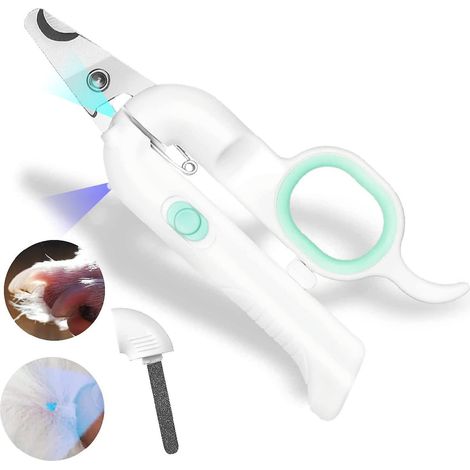 coupe Ongles Chien Chat Coupe Griffe Avec Lime Ongles Avec Lumire Led Lumire -u-v- Couteau Griffes De Chat Professionnel En Acier Inoxydabl (1/5)