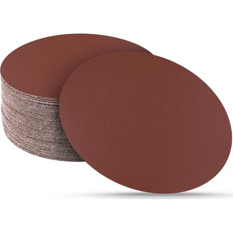 30 Pièces Disque de Ponçage, 180 mm Rond Disques Abrasifs à Non Trous Papier Poncer à Grain 320 pour Ponceuse Murale Girafe (1/5)