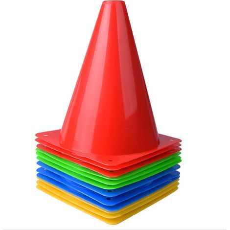 12 Cônes de Signalisation, Entraînement de Football, Vertèbres, 17 cm Cônes de Marquage de l'espace, Cônes d'entraînement de Football pour Sports, Jeux, Terrains de Jeux de Fitness (1/4)