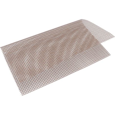 Grille de Barbecue Antiadhésive Alimentaire, Tapis de Cuisson Multifonction pour Four et Extérieur (Marron 33x40cm)