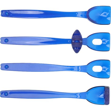 4 pièces Exercice Buccal pour la Rééducation des Muscles de la Langue et des Lèvres, Entraîneur de Réhabilitation en Bleu (1/5)