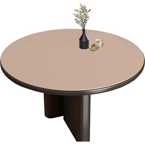 Nappe de table ronde en PU 50cm, imperméable, résistante aux rayures, réversible
