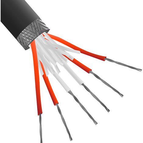 Câble capteur de températures à résistance (RTD) RS PRO, 25m, Blindé, temp. max. +260°C, gaine PFA ( Prix pour Bobine de 25 Mètres ) (1/2)
