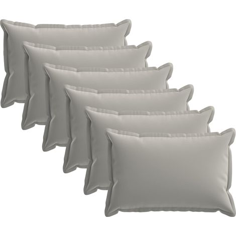 vidaXL Funda de almohada 6 uds. HOUTEN Gris 30 x 50 cm Poliéster (1/2)