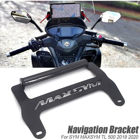 Support avant pour moto compatible avec les téléphones portables SYM MAX et SYM TL 500, support pour carte de navigation GPS