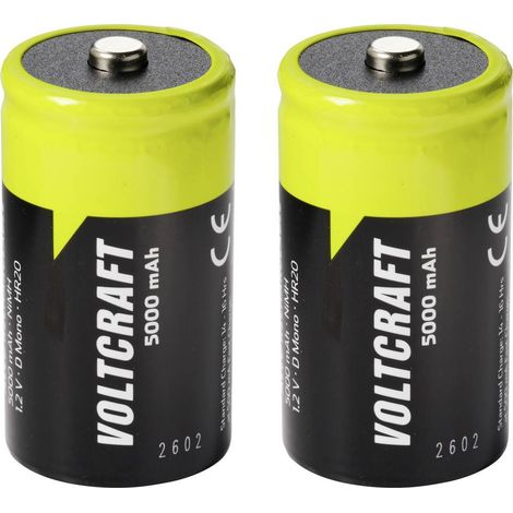VOLTCRAFT Pile rechargeable LR20 (D) NiMH 5000 mAh 1.2 V 2 pc(s) (1/3)