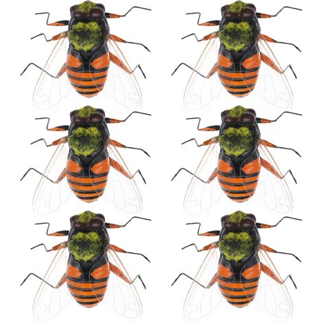 6pièces Décoration De Modèles Abeilles Réalistes pour Pots De Fleurs Accessoires Éducatifs pour Décor De Bureau (1/5)